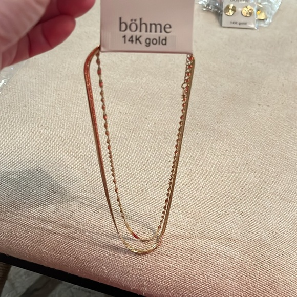 Gold Rosalie Layered Necklace/NWT - Picture 5 of 6